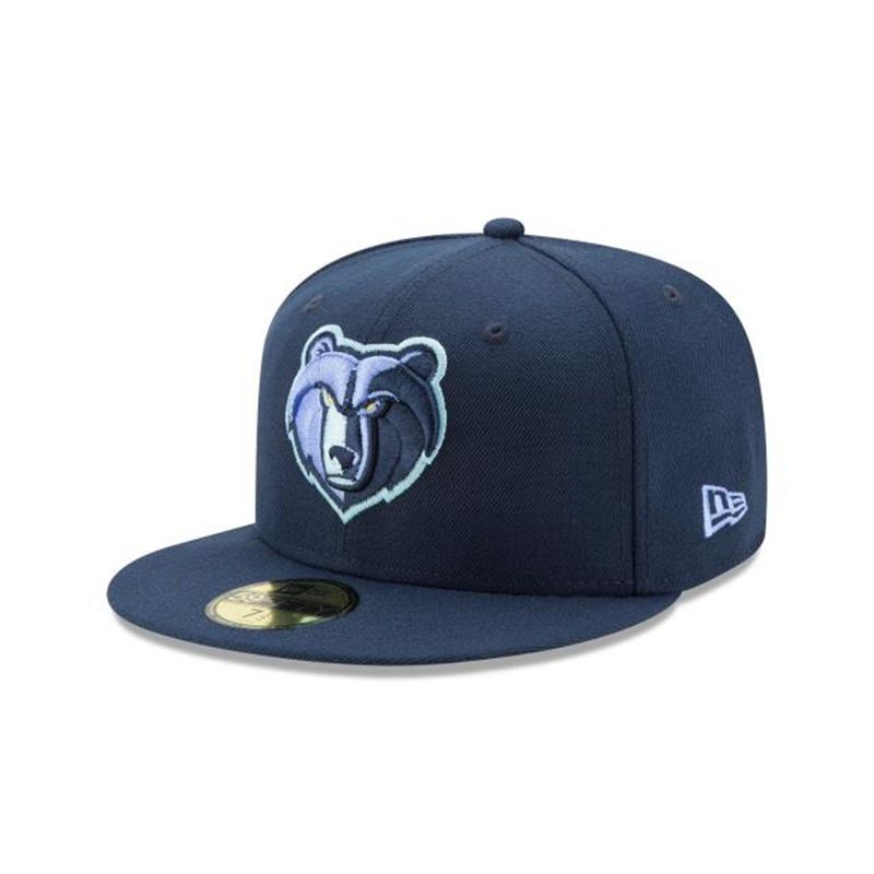 NBA Memphis Grizzlies Team Color 59Fifty Fitted (EMQ4201) - Blue New Era Caps